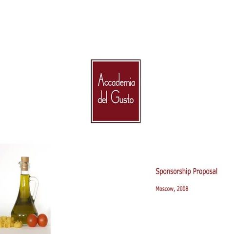 Ag Proposal For Sponsors Nov 2008