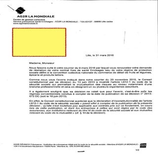 Ag2r courrier sur les désignations