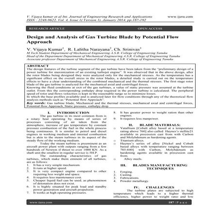 DESIGN AND ANALYSIS OF GAS TURBINE BLADE WITH EFFECTIVE FREQUENCIES AND ...