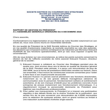 Edouard Husson exclu du Courrier des Stratèges pour incompétence