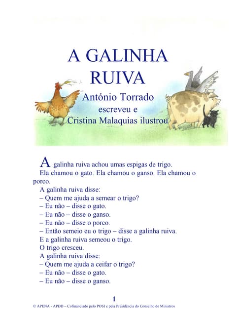 A galinha ruiva   antónio torrado