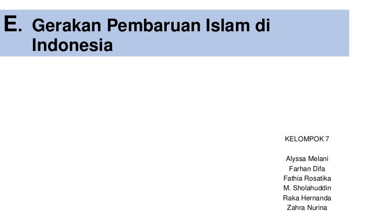 Agama Islam Kelas 12 Gerakan Pembaruan Islam Di Indonesia Agama Islam Kelas 12 Gerakan Pembaruan Islam Di Indonesia