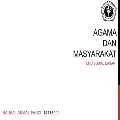 Agama dan masyarakat