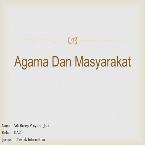 Agama dan masyarakat