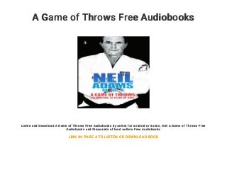 A Game of Throws Free Audiobooks
