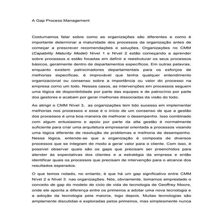  A Gap Process Management – Paul Harmon from BPM Global Trends 