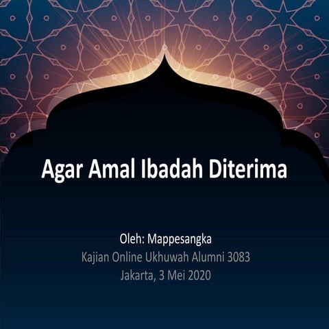 Agar Amal Ibadah Diterima