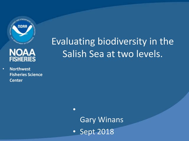 Evaluating Biodiversity in the Salish Sea at Two Levels