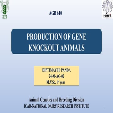 AGB 610.pptx gene knockout animals lab animals | PPTX