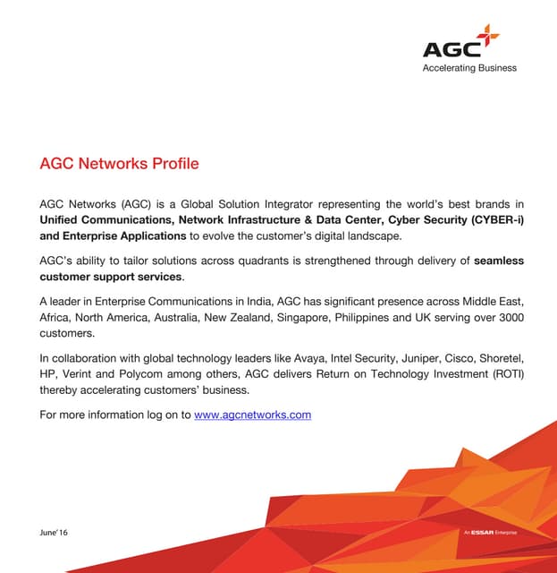 AGC Networks’ Profile
