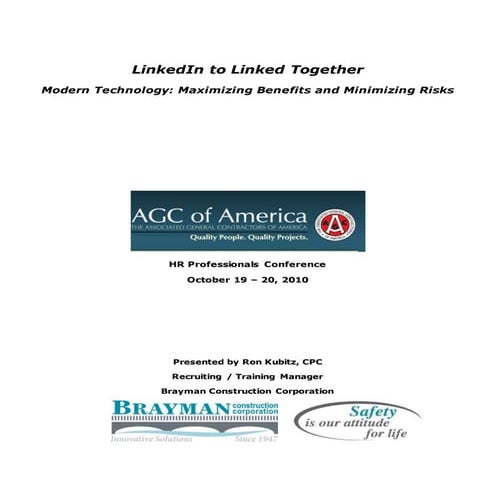 AGC Handout Linked In To Linked Together