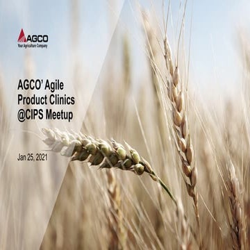 AGCO Int. - How Collaboration with Vendors / Competitors increases Innovation