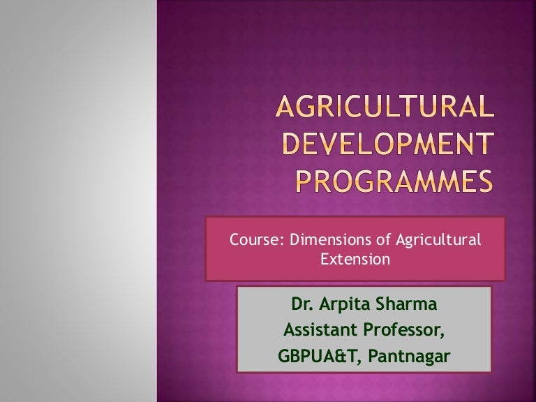 Agricultural Development Programme