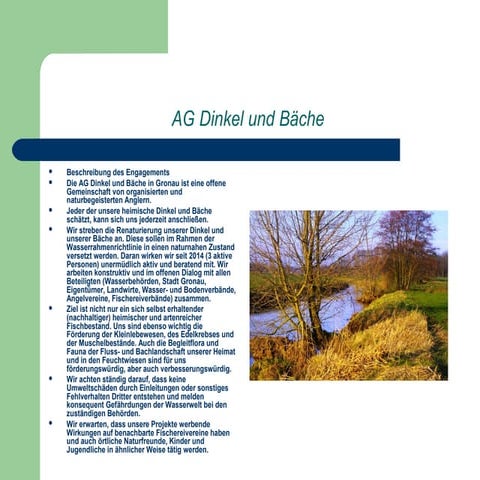 Ag dinkel und bäche