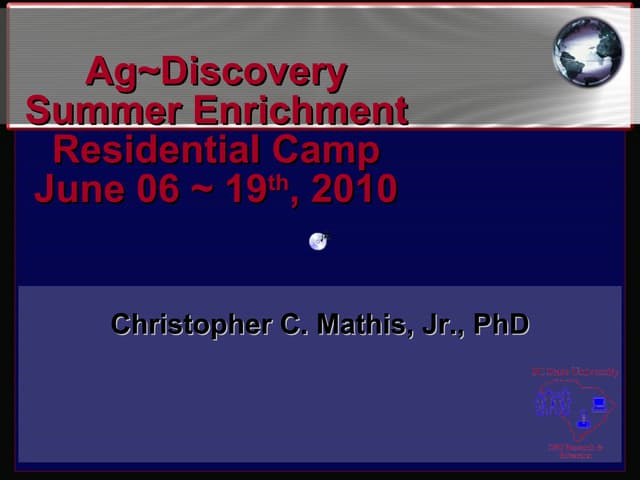 Ag~discovery 2010 part 1