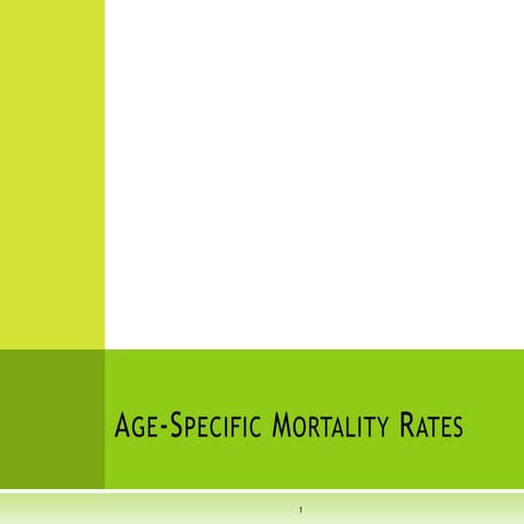 Age Specific Mortality Rates