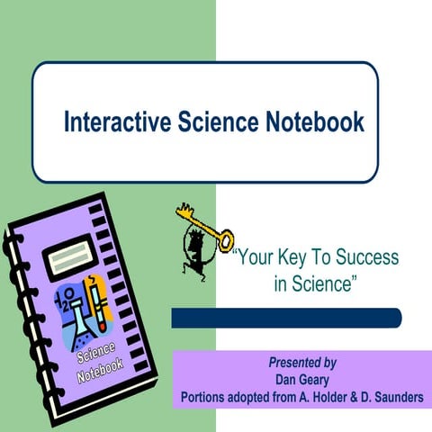 Interactive Science Notebook Setup | PPTX