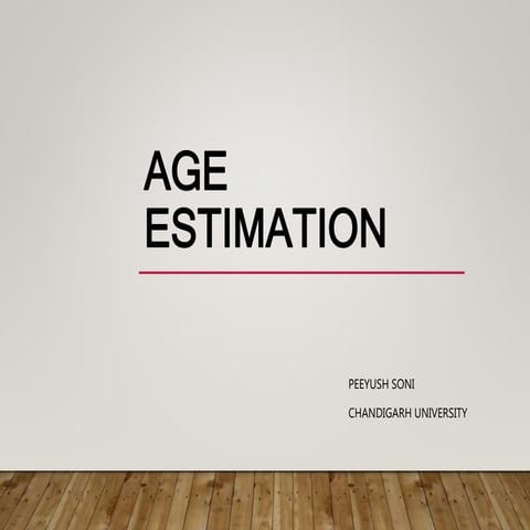 Age estimation
