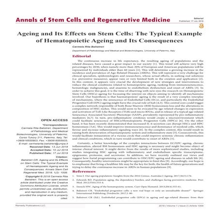 Ageing and its effects on stem cells