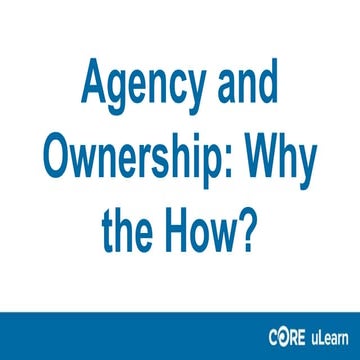 Agency and Ownership | PPTX