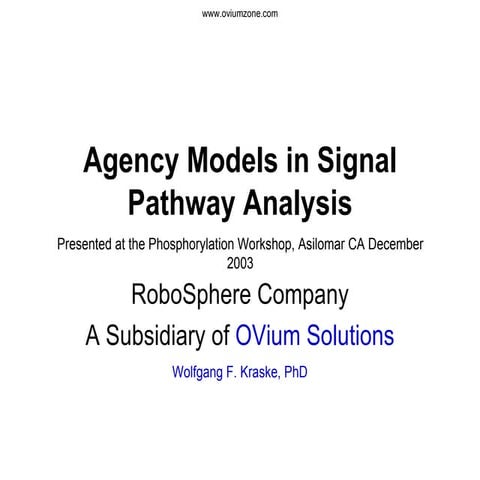 Agency Models in Signal Pathway Analysis
