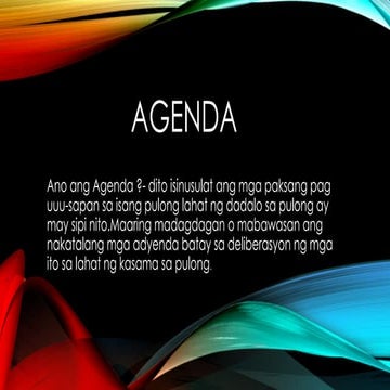 Pagsulat sa Filipino sa Piling Larangan-Agenda | PDF