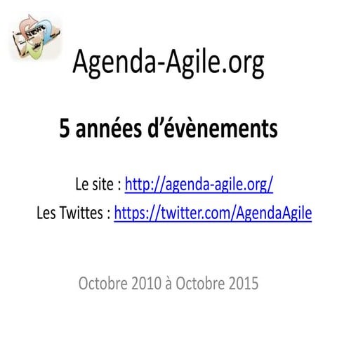 Agenda agile : Retrospective de 5 années évènements