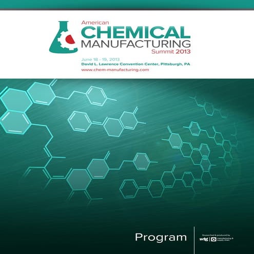 Program - American Chemical Manufacturing Summit 2013, Pittsburgh | PDF