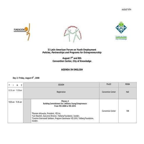 Agenda Final Day 2 Ii Latin American Yes Forum