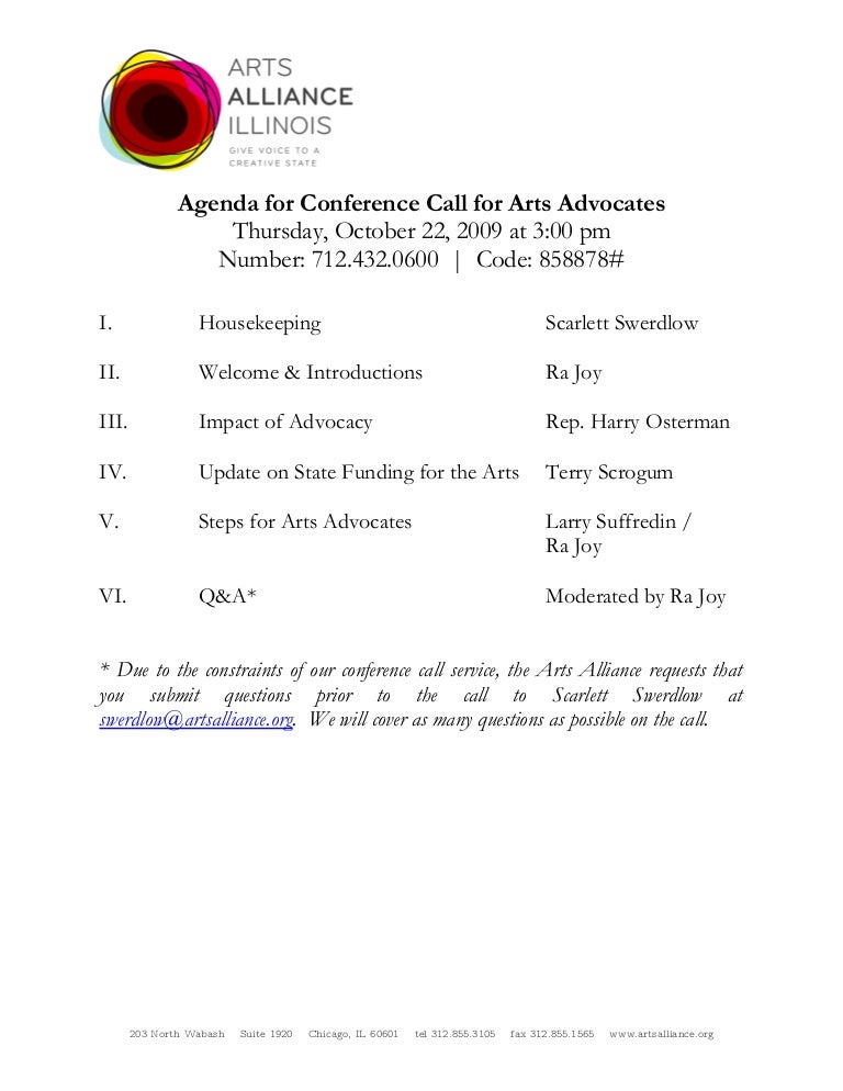 conference call template