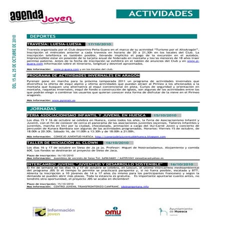 AgendaJoven 15-25oct 2010