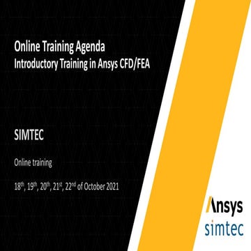 Agenda   online introductory training cfd-fea 2021 h2
