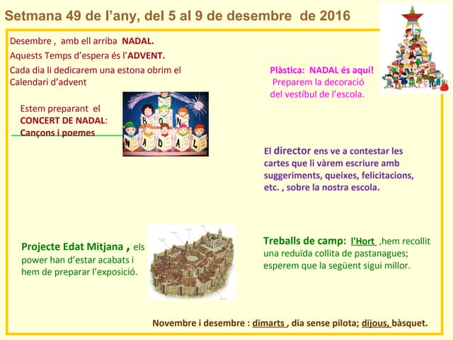 Agenda setmana 49 -desembre-curs16-17