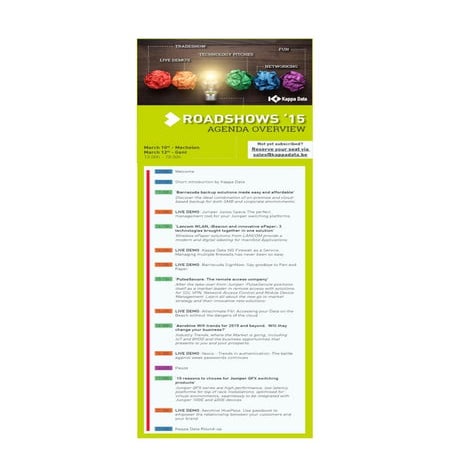 Roadshow 2015 - Agenda