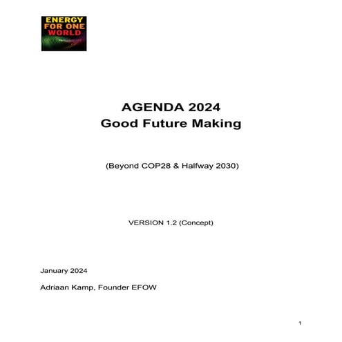 EFOW Agenda 2024 : Good Future Making