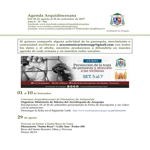 Agenda Arquidiocesana N° 346