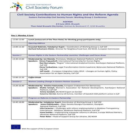Agenda conference 8-9 june 2015