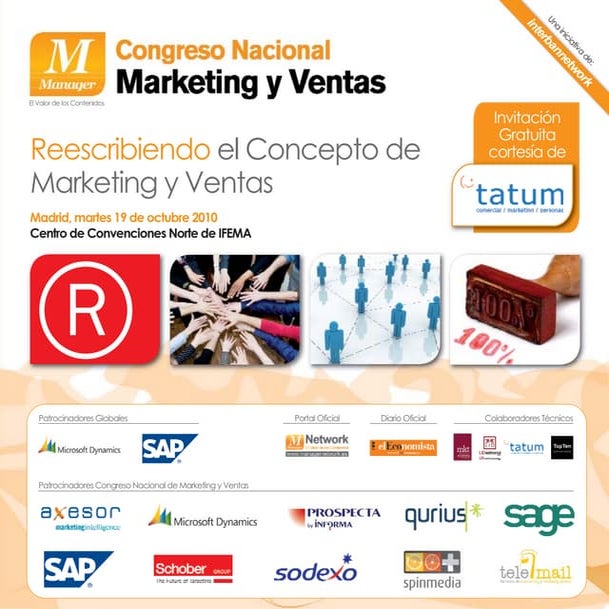 Agenda Congreso Nacional Marketing y Ventas, Madrid, 19 de octubre