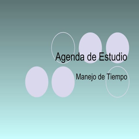 Agenda De Estudio