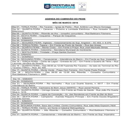 Divulgada agenda do Caminhão do Peixe para fevereiro e março
