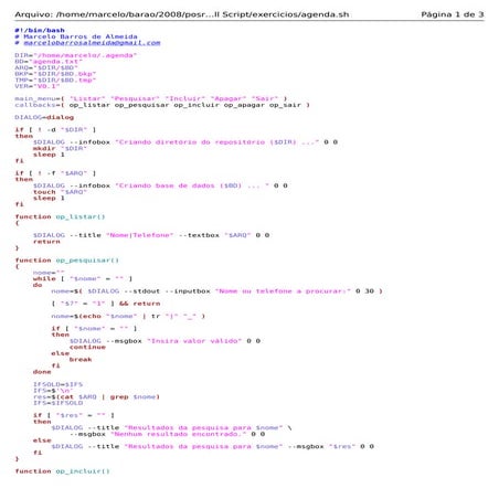 Agenda em bash e dialog