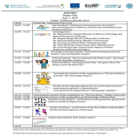Agenda Dnipro Day