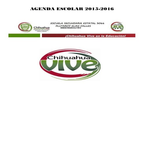 Agenda Escolar Secundaria 2015-2016