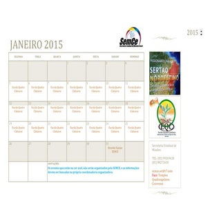 Agenda estadual 2015 SemCe