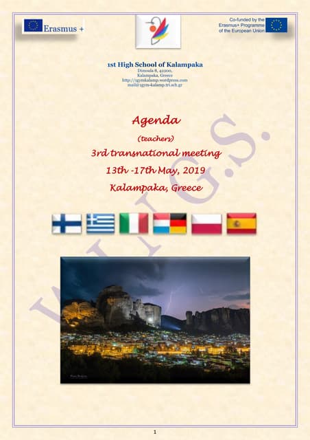 Agenda Greece May 2019 teachers