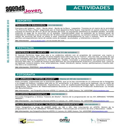 Agenda Joven 22oct 1nov 2010