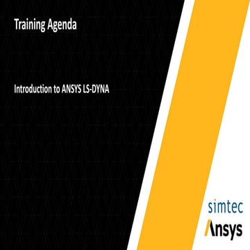 Agenda LS Dyna training | PPTX