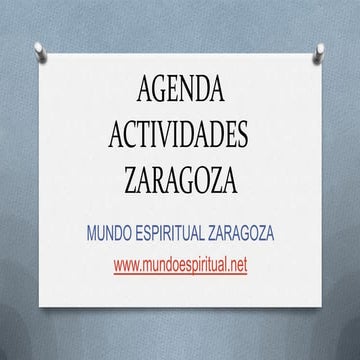 Agenda Zaragoza www.mundoespiritual.net