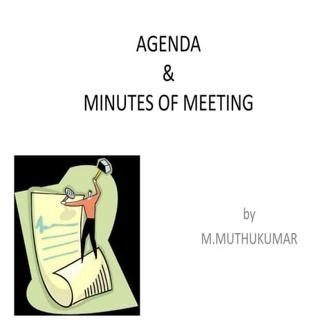Agenda&minutes of meeting