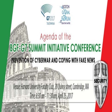 Agenda of bgf   g7 summit initiatve 2017